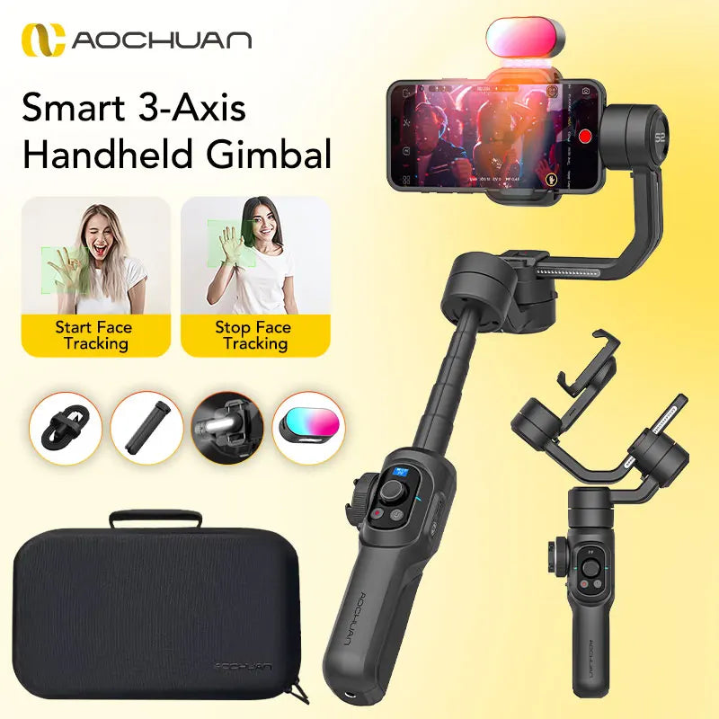 AOCHUAN Smart S2 Kit Professional 3-Axis Handheld Gimbal Stabilizer