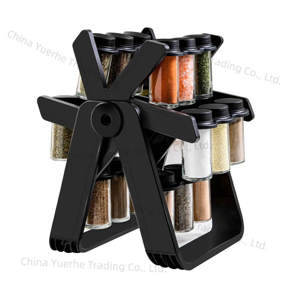 Rotating Ferris Wheel Glass Seasoning Rack