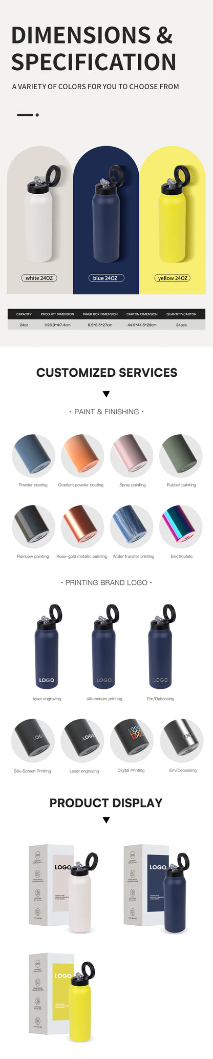 Magnetic Stainless Steel Water Bottle