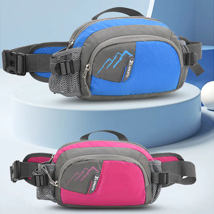 Waterproof Nylon Fanny Pack Running Belt with Bottle Holder