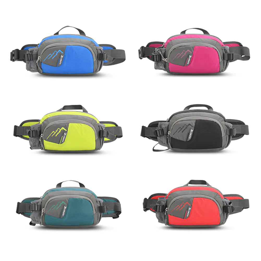Waterproof Nylon Fanny Pack Running Belt with Bottle Holder