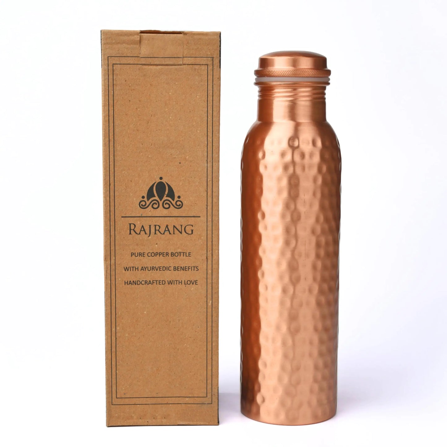 RajRang Copper Fitness Bottle 34oz - Leak Proof, Health Vessel