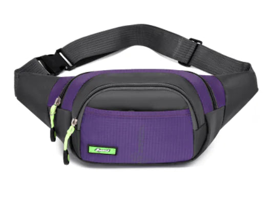 Waterproof Nylon Fanny Pack Running Belt with Bottle Holder