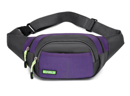 Waterproof Nylon Fanny Pack Running Belt with Bottle Holder